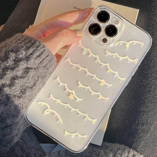 Cute Christmas Phone Case with Transparent Kickstand Bracket