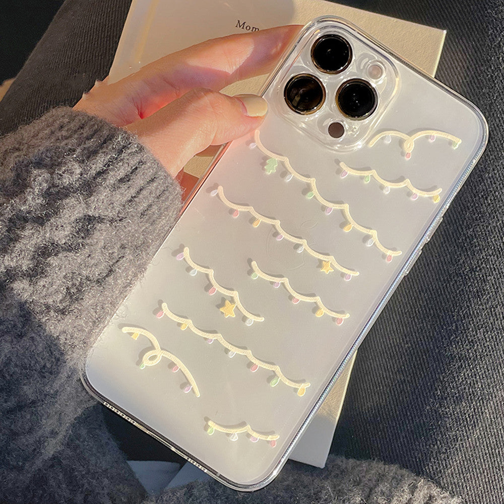 Cute Christmas Phone Case with Transparent Kickstand Bracket