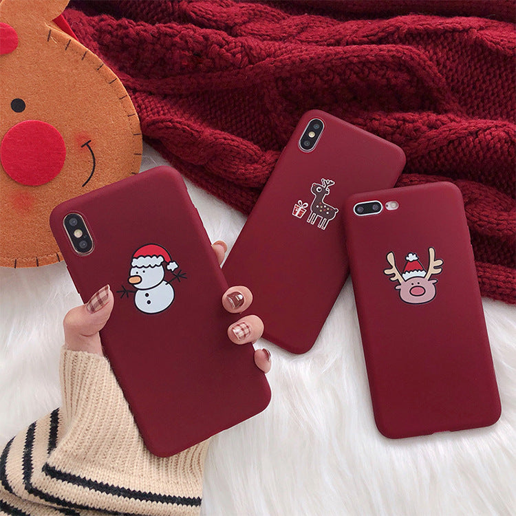 Frosted Christmas Phone Case | Matte Protective Holiday Design Cover