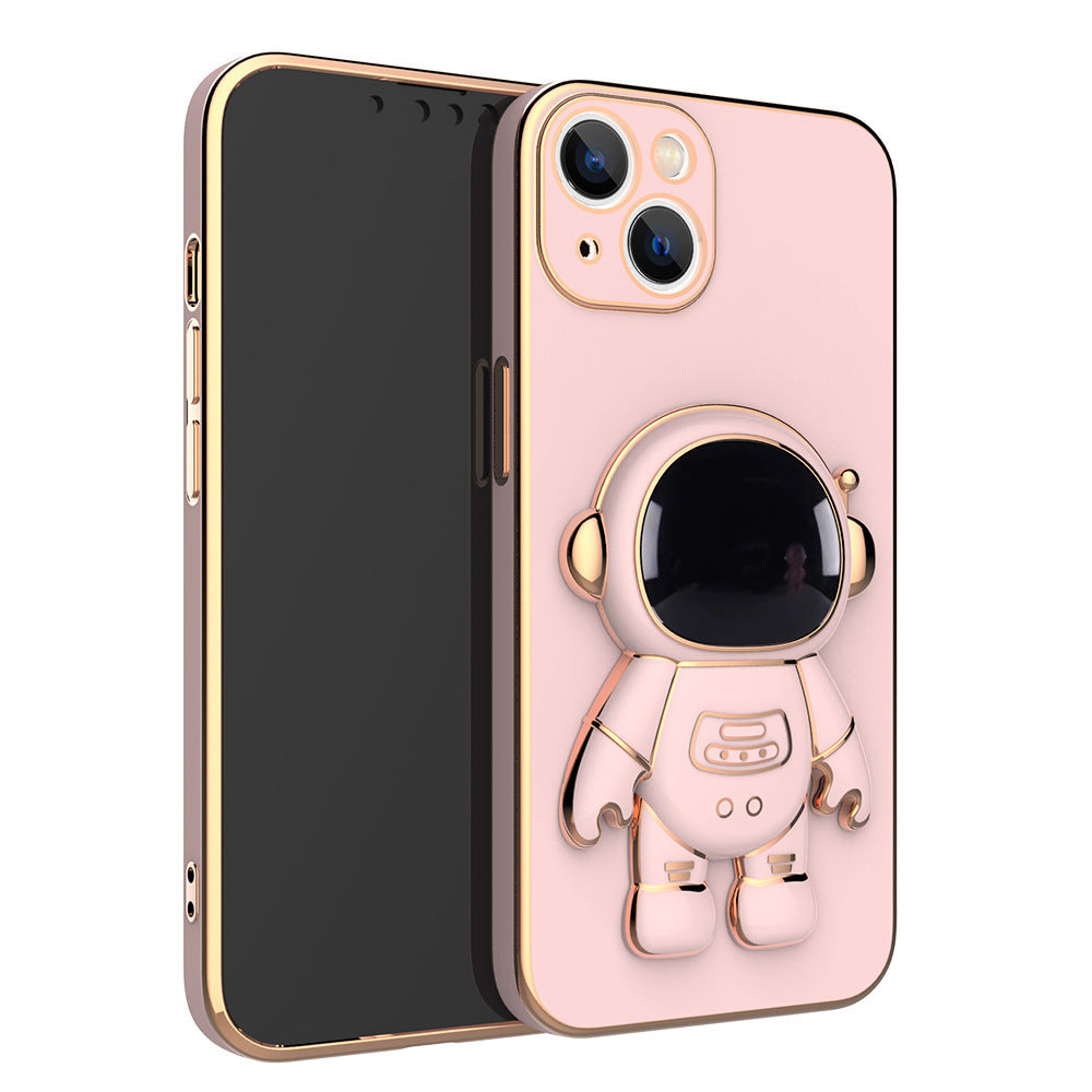 Electroplated Anti-Drop Phone Case | 3D Astronaut Kickstand Cover