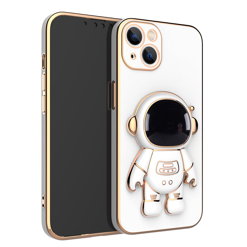 Electroplated Anti-Drop Phone Case | 3D Astronaut Kickstand Cover