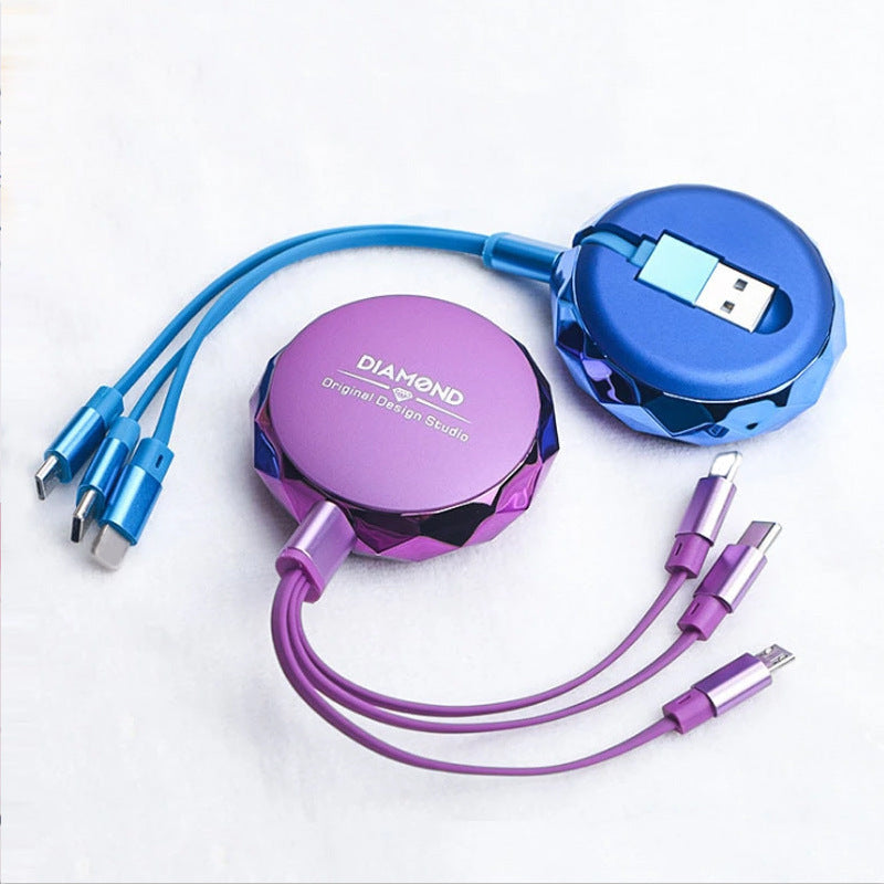Portable Retractable 3-in-1 Cable | Universal Multi-Tip Quick Charger