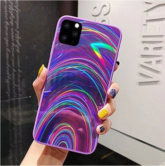 Rainbow Mirror Soft Case Phone Cover | Holographic Laser Gradient