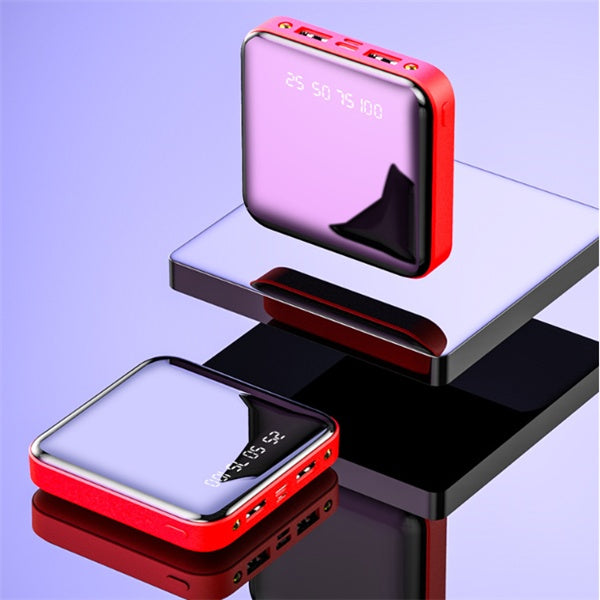 Portable 20000mAh Power Bank | Mini Size with Digital Mirror Screen