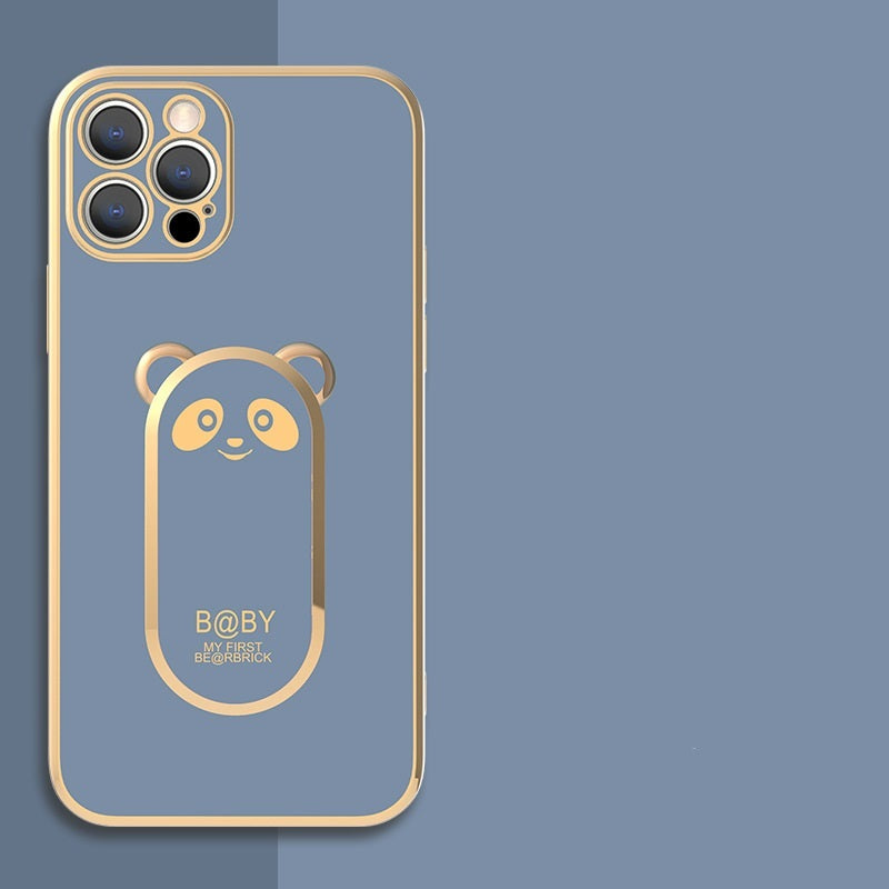 Panda Phone Case with Built-in Magnetic Finger Ring Holder