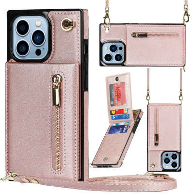Crossbody Phone Case with Zipper Pocket | Wallet & Lanyard Cover