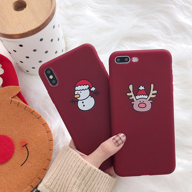 Frosted Christmas Phone Case | Matte Protective Holiday Design Cover