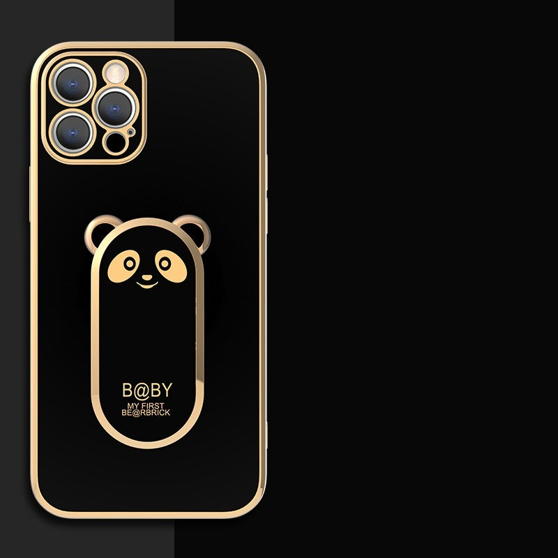 Panda Phone Case with Built-in Magnetic Finger Ring Holder