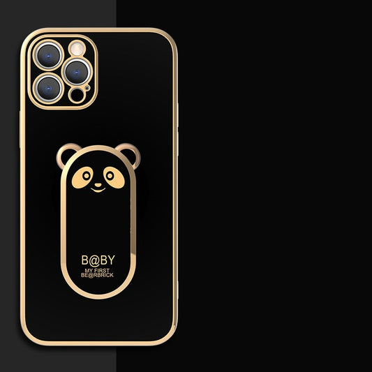 Panda Phone Case with Built-in Magnetic Finger Ring Holder