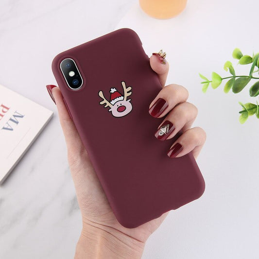 Frosted Christmas Phone Case | Matte Protective Holiday Design Cover