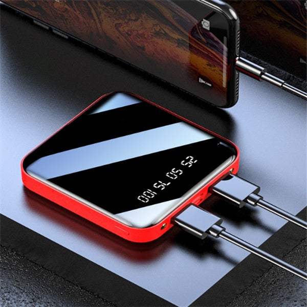 Portable 20000mAh Power Bank | Mini Size with Digital Mirror Screen