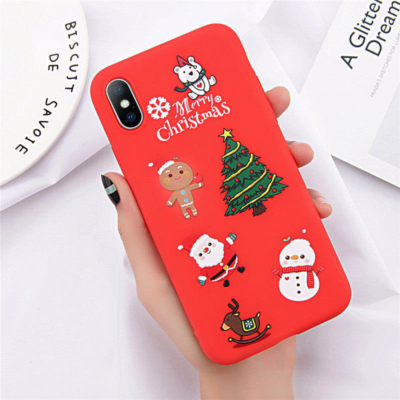 Semi-Transparent Frosted Christmas Phone Case | Seasonal Matte Design
