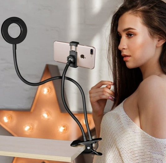 Portable LED Selfie Ring Light | Adjustable Makeup & Live Stream Stand