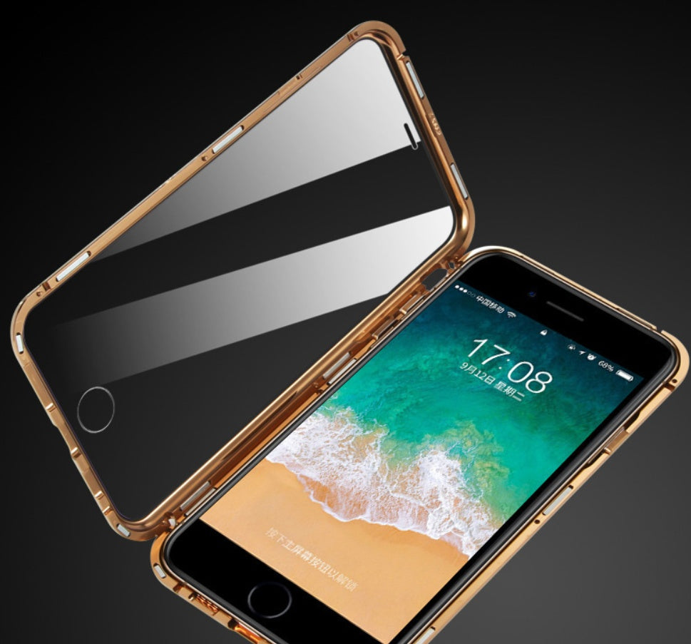 Double-Sided Glass Magnetic Phone Case | 360° Full Protection King Cover