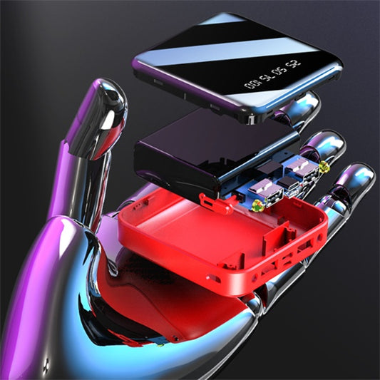 Portable 20000mAh Power Bank | Mini Size with Digital Mirror Screen