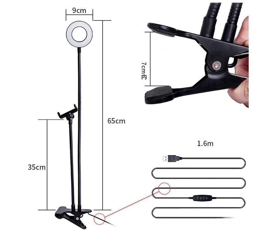 Portable LED Selfie Ring Light | Adjustable Makeup & Live Stream Stand