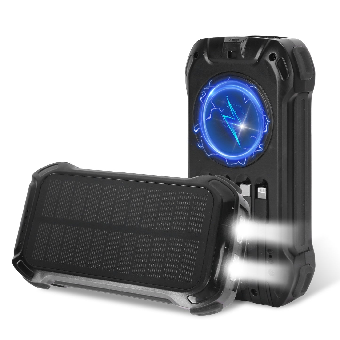 Ultimate Outdoor Power Bank (49800mAh) | Solar, 22.5W PD Fast Charge, Built-in Cables & Flashlight