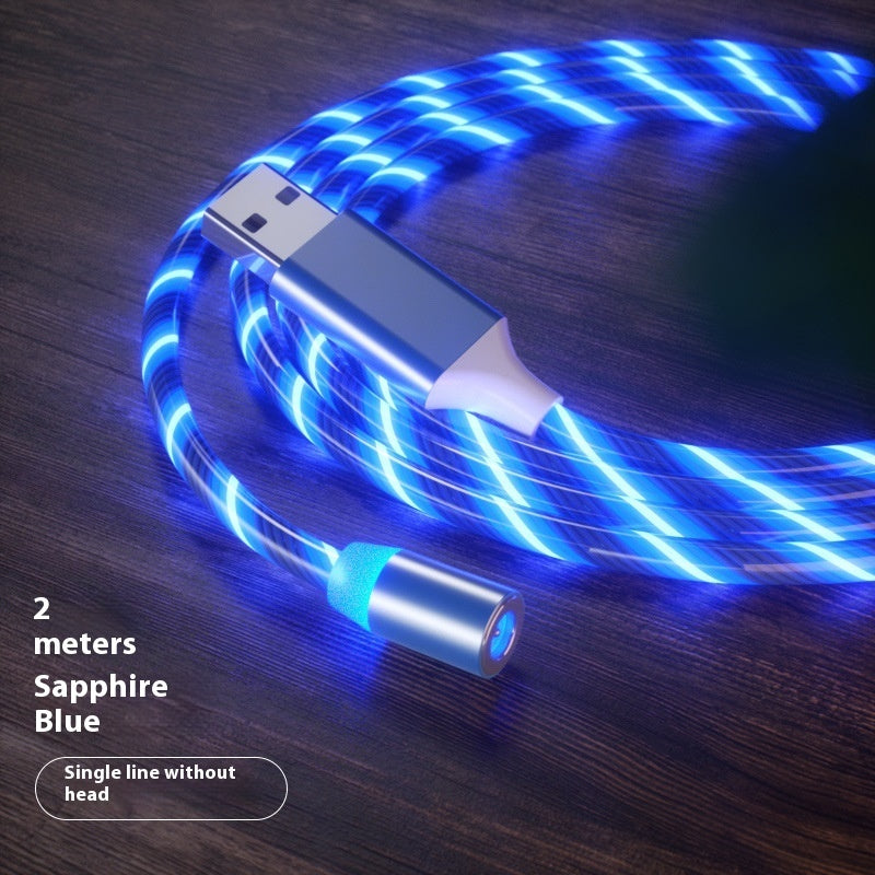 LED Streamer Magnetic Fast Charging Cable | Micro USB, Type-C & Lighting Charger