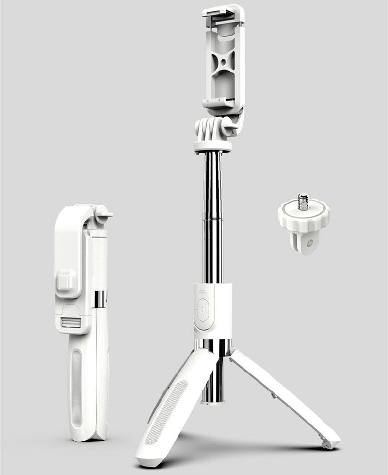 Universal Bluetooth Tripod Selfie Stick | Mobile Live Triangle Bracket for Apple Devices