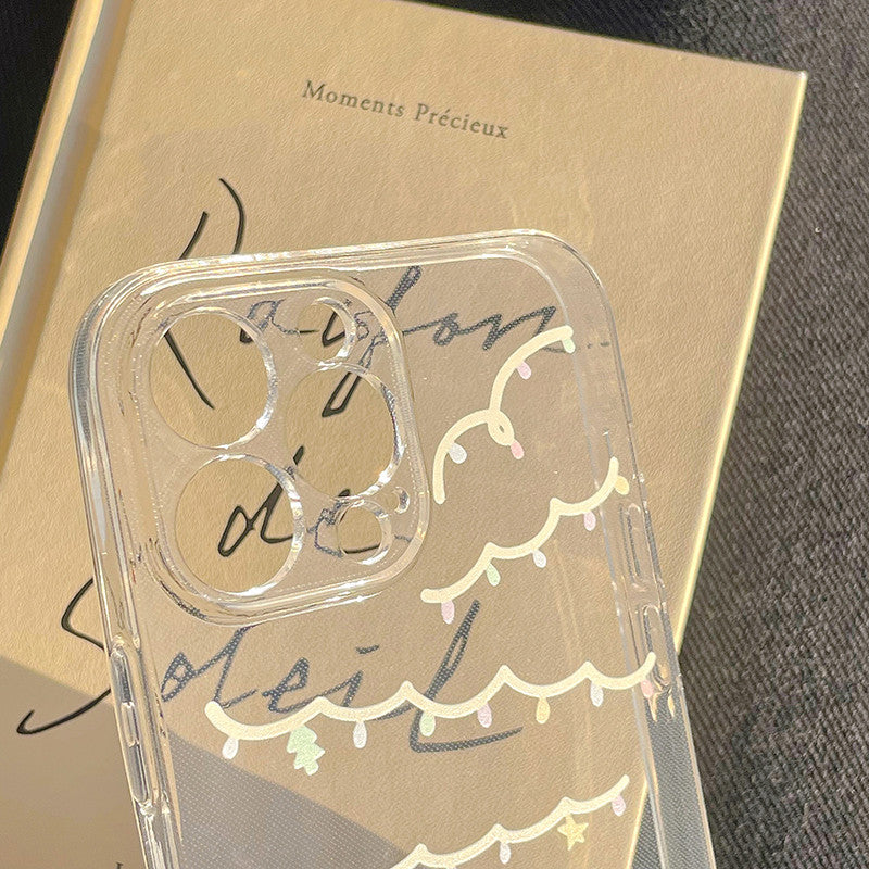 Cute Christmas Phone Case with Transparent Kickstand Bracket