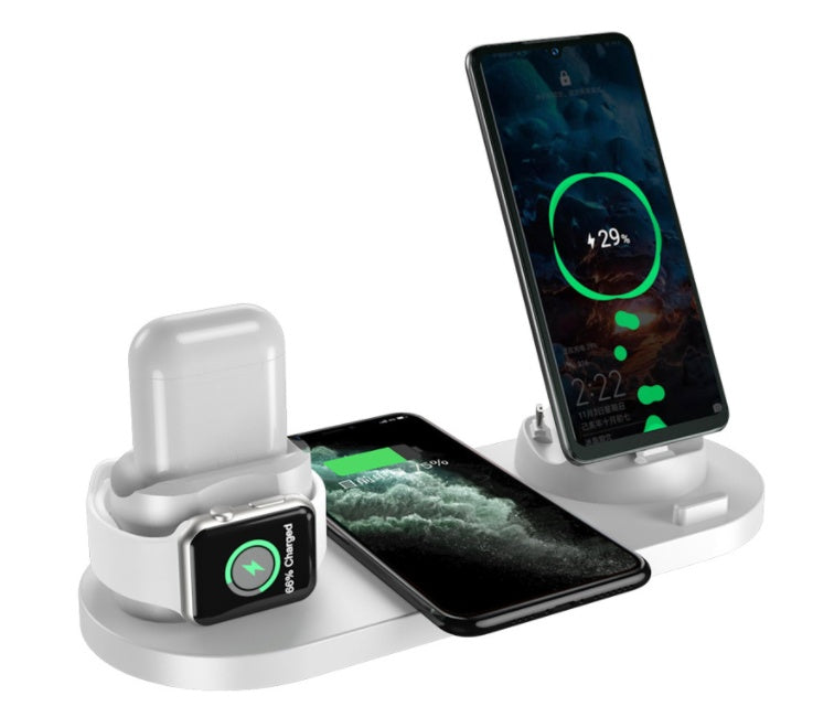 Fast Charging Pad for Phone & Watch | Wireless 6-in-1 Charging Dock
