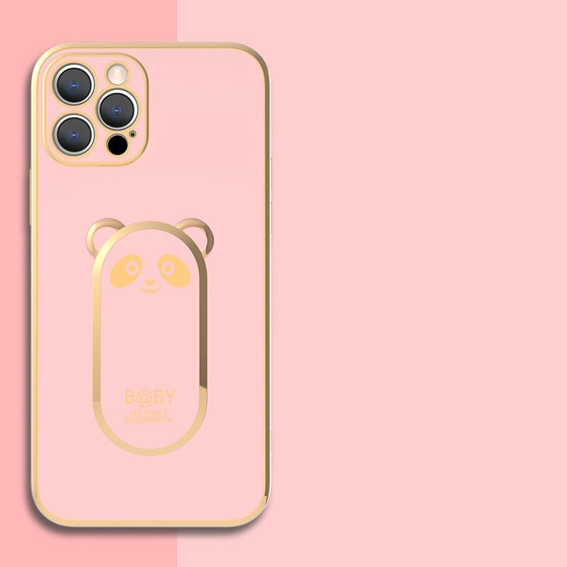 Panda Phone Case with Built-in Magnetic Finger Ring Holder
