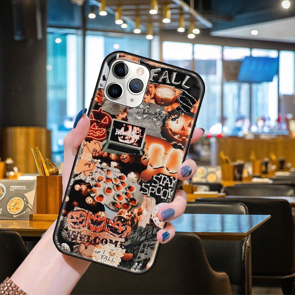 Festive Jack O' Lantern Cat Phone Case | Fun Halloween Design Cover