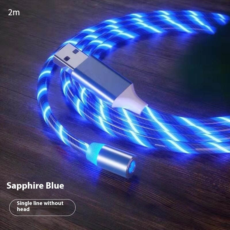 LED Streamer Magnetic Fast Charging Cable | Micro USB, Type-C & Lighting Charger