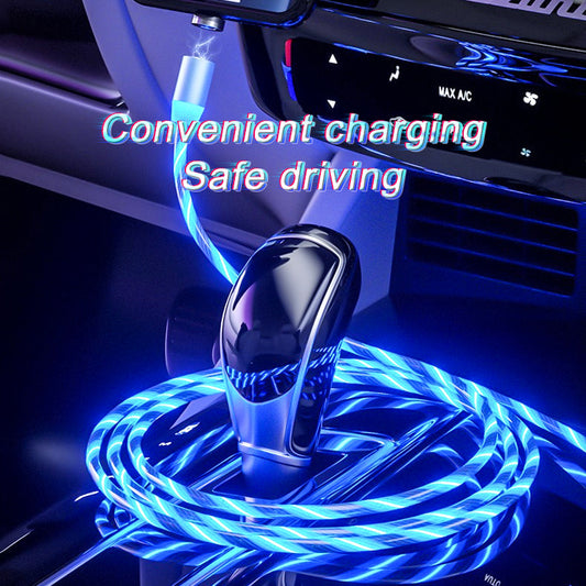LED Streamer Magnetic Fast Charging Cable | Micro USB, Type-C & Lighting Charger
