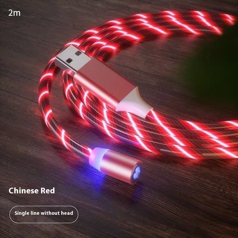LED Streamer Magnetic Fast Charging Cable | Micro USB, Type-C & Lighting Charger