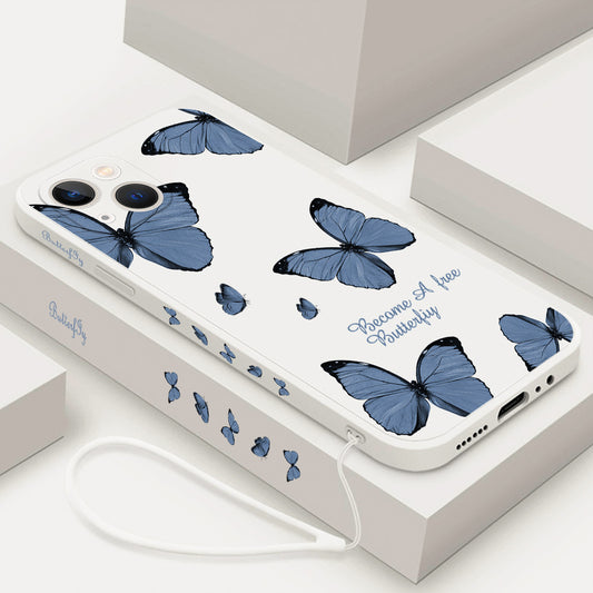 Elegant Butterfly Phone Case for iPhone 14, 13, 12, 11 Pro Max