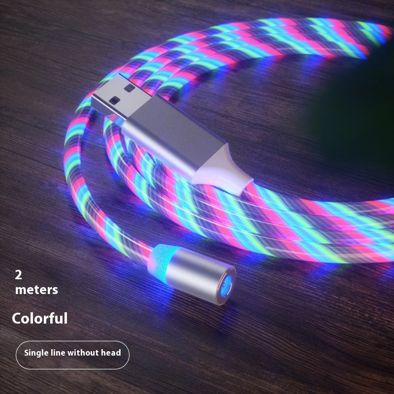 LED Streamer Magnetic Fast Charging Cable | Micro USB, Type-C & Lighting Charger