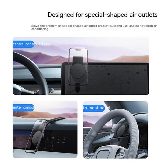 Bendable Magnetic Car Phone Holder & 15W Wireless Charger Dash Mount