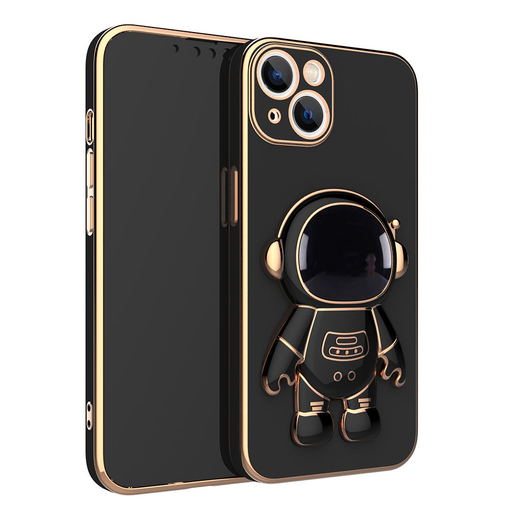 Electroplated Anti-Drop Phone Case | 3D Astronaut Kickstand Cover