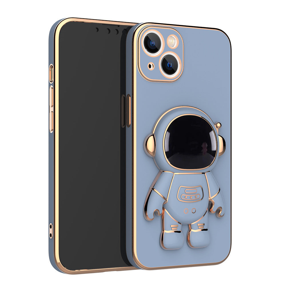 Electroplated Anti-Drop Phone Case | 3D Astronaut Kickstand Cover