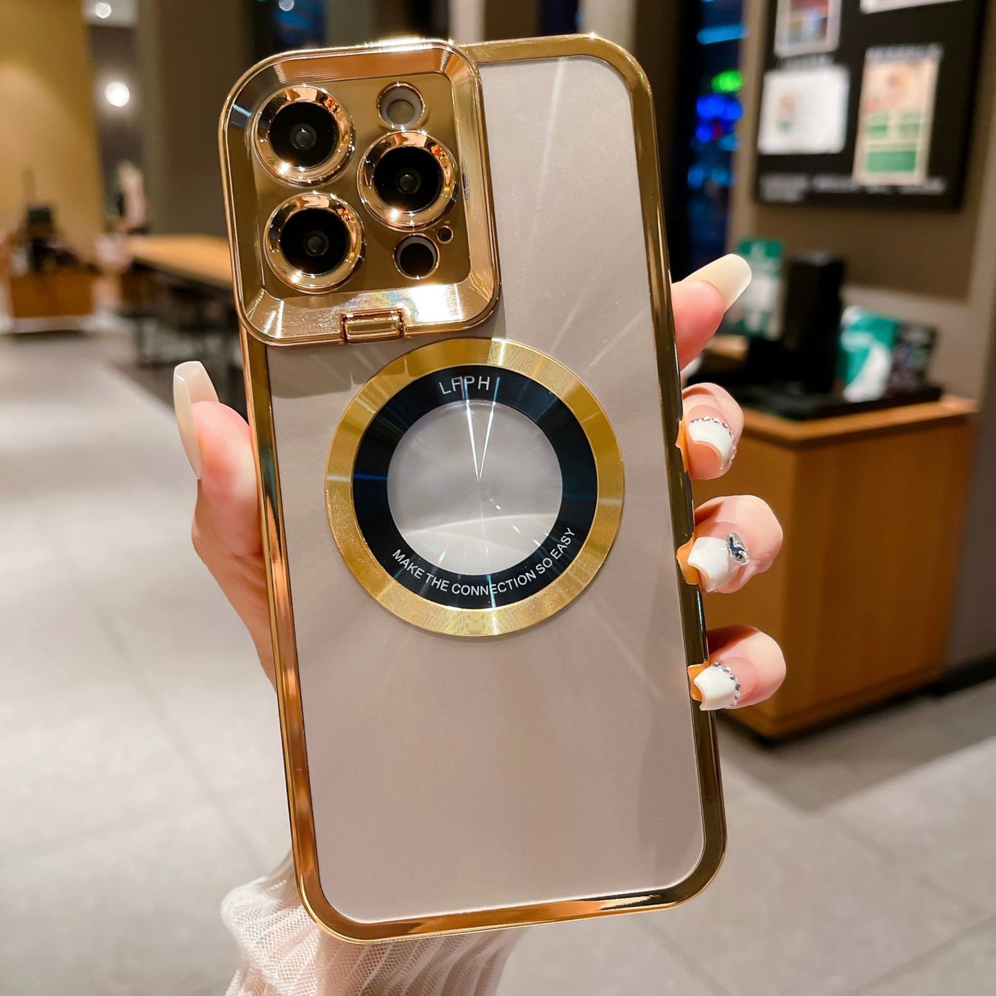Luxury Electroplated CD Pattern Magsafe Case for iPhone 14 13 12 Pro Max