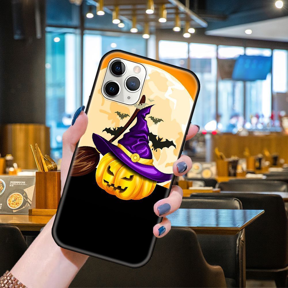 Festive Jack O' Lantern Cat Phone Case | Fun Halloween Design Cover
