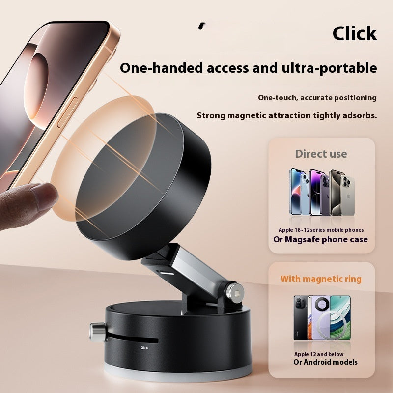 Universal Magnetic Suction Cup Car Phone Holder | Foldable Design for Hands-Free GPS