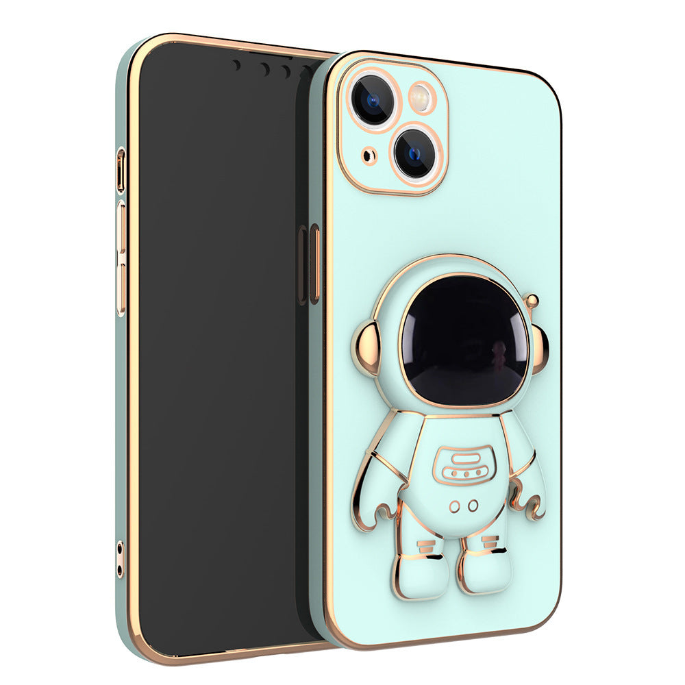 Electroplated Anti-Drop Phone Case | 3D Astronaut Kickstand Cover