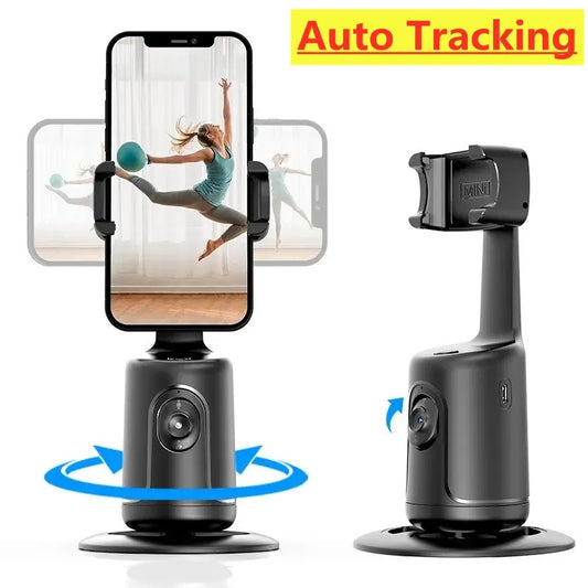 AI Smart Gimbal Stabilizer Tripod | 360 Auto Face Tracking Phone Holder