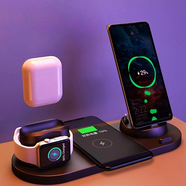 Fast Charging Pad for Phone & Watch | Wireless 6-in-1 Charging Dock